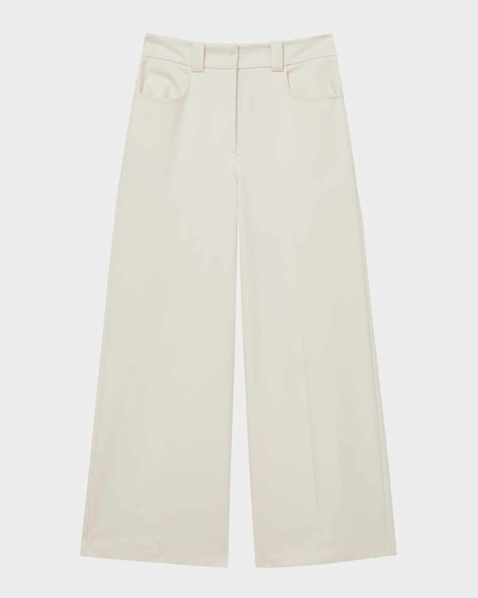 Myrtle Cropped Wide-Leg Twill Trousers